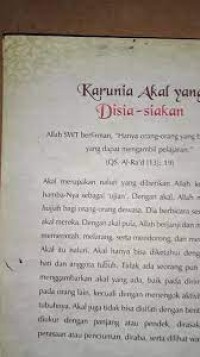 Image of KARUNIA AKAL YANG DISIA-SIAKAN